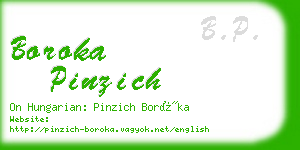 boroka pinzich business card